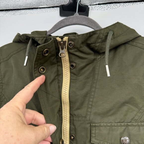 Eddie Bauer Jacket Womens Small olive Green  Full Zip Button Long Sleeve Fleece - Picture 5 of 14